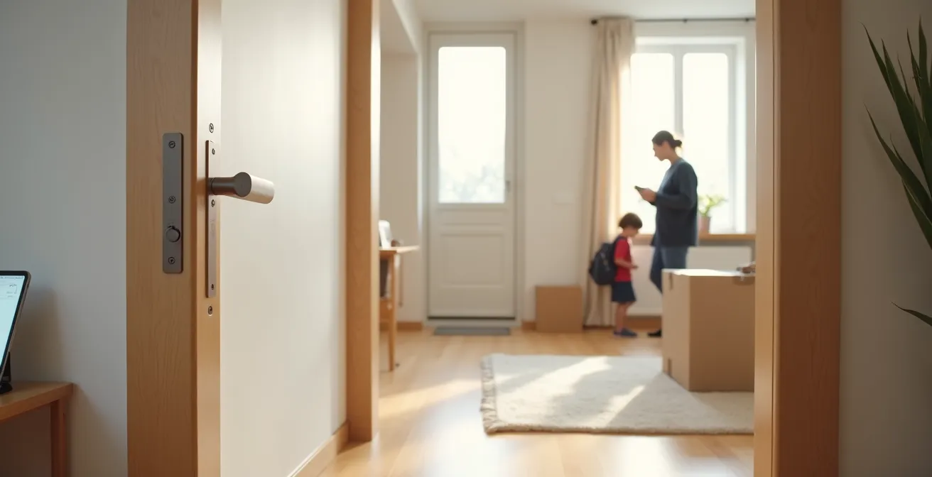 Montage visuel montrant différents scénarios d'utilisation quotidienne avec accès personnalisés