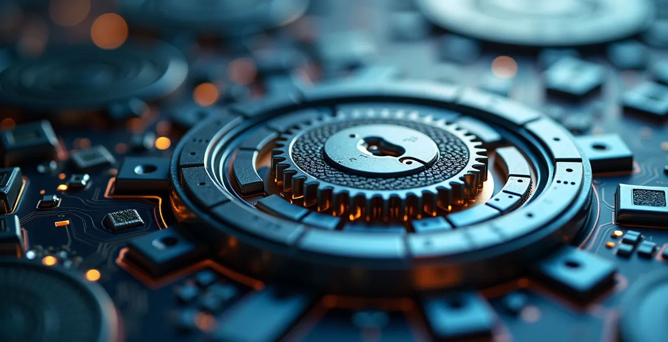 Diagramme conceptuel montrant les couches de sécurité physique et numérique