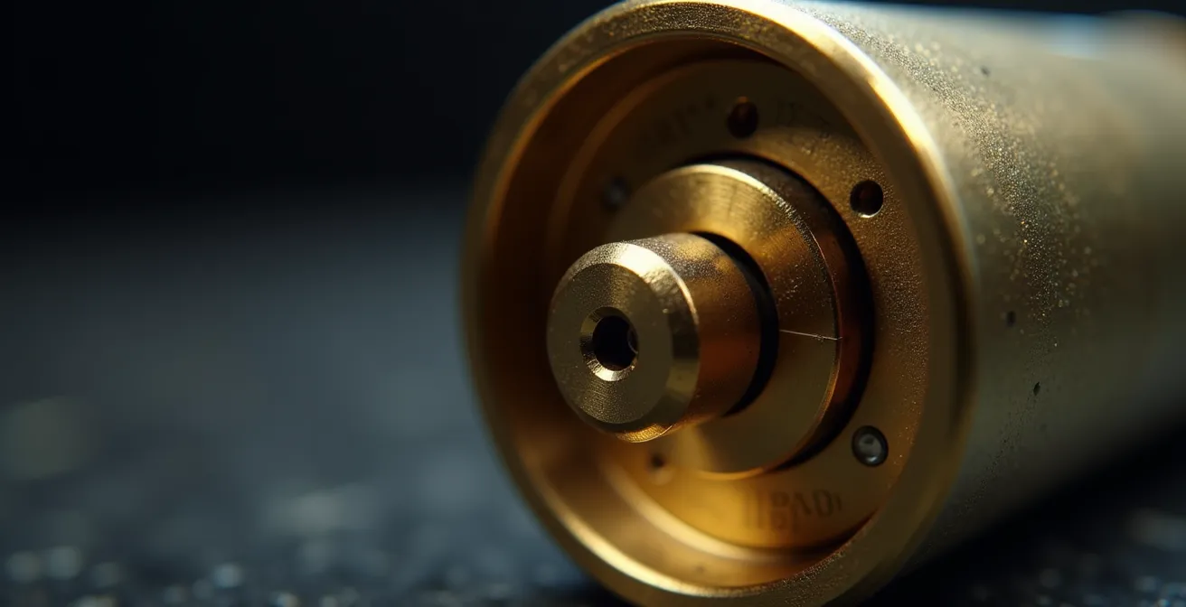 Vue macro du mécanisme interne d'un cylindre de haute sécurité